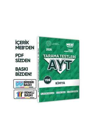 2026 YKS-ayt Mebi-ogm 4lü Özgün Tarama Sayısal (Say) Test Kitabı Seti A4 Boyut Baskı Ücreti