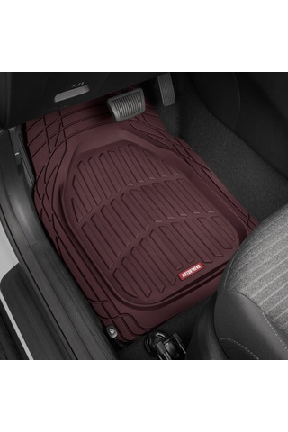 Motor Trend 923-bd Burgonya Flextough Kontur Astarları-derin Tabak Ağır Hizmet Kauçuk Paspaslar Araba Suv Kamyon Ve Kamyonet İçin - Çoğu Araca Uyan Tüm Hava Koşullarına Karşı Koruma Açık Bej