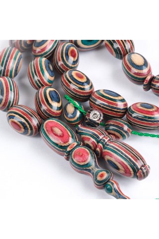 Kafur Ağacı Beyzi Kesim 11.5x17mm Tesbih Çok Renkli