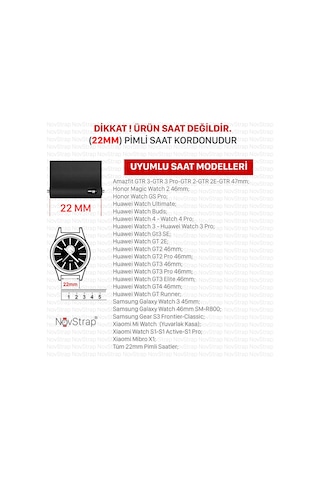 Novstrap Huawei Watch Gt4 46mm Gt3 46mm Gt3 Pro Gt3 Se Elite Gt2e İle Uyumlu Kordon 22mm New Lansman