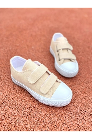 Nese Shoes Keten Kız Çocuk Spor Ayakkabısı Sneaker Bej