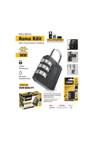 Sgs Şifreli Asma Kilit 32 Mm