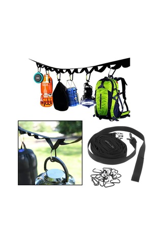 Homyl Çamaşır Askısı Için Açık Kamp İpi Halat Kancalı Kancalı Çok Renkli