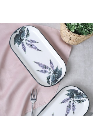 Keramika Çiçek Bahçesi Noyan Kayık Tabak 28 Cm 2 Adet 18939