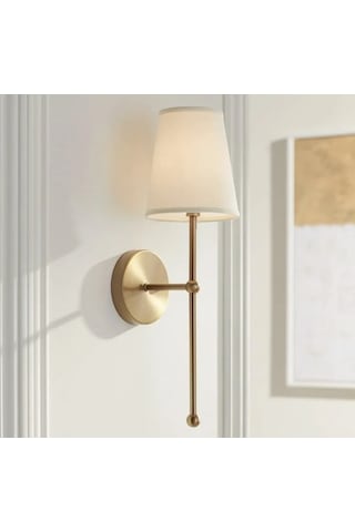 Modern Tasarım Duvar Ledli Pilli Aplik Tak Çalıştır Eskitme Gold Sarı