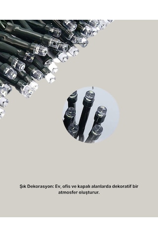Uzun Ömürlü Led Teknolojili 10 Metre Şık Işıklı Süsleme Seti - Lisinya Çok Renkli 03676523