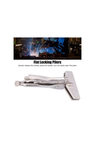 Tenfowee 10 İnç Çelik Düz Açık Kilitleme Pense - Parçalar İçin Sabitleme, Kaynaklama Ve Talaşlama İşlemleri - Kolay Açma Kolu Ve Ayarlanabilir Somun