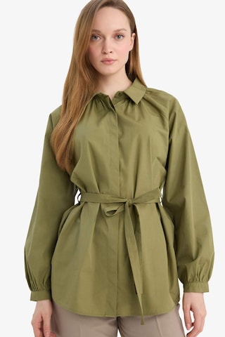 Defacto Relax Fıt Poplin Gömlek Tunik G7704ax26spkh21 Haki-kh21