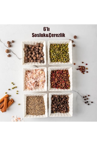 Porsima Bone 15690 6 Lı Sunumluk Kase Mini Sosluk Çerezlik Kase