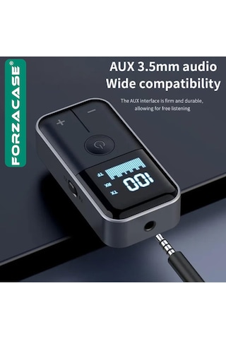 Forzacase Tv, Araç, Bilgisayar Uyumlu 2in1 Aux Bluetooth 5.4 Tf Kartlı Kablosuz Ses Adaptörü - Fc1129