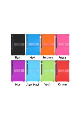 Ally Galaxy Uyumlu Tab S8 S7 T870 - T875 11 Inç Standlı Silikon Kılıf
