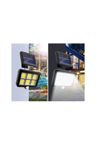 Zenviya21 120 Cob Led Solar Panelli 3 Modlu Duvar Lambası Uzaktan Kumandalı Zenya785 2700K