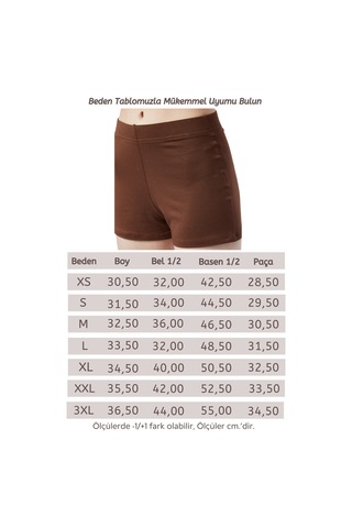 Penyebizden Extra Yumuşak Viskon Şort Home&beach-kahverengi