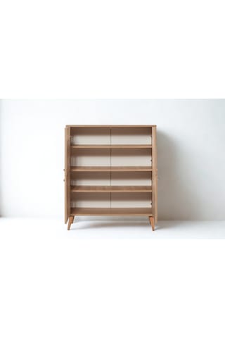 Granada Çok Amaçlı Dolap Bonomo Desenli Silindir Ayak Form 95x36x111 Cm Atlantik Çam