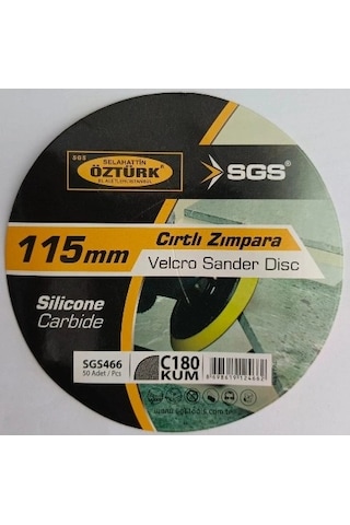 Sgs466 Cırtlı Zımpara Kağıdı 115mm P180 İnce Kum 10'lu Paket