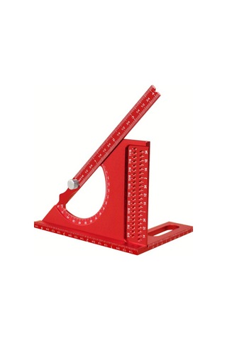 Yifomall Alüminyum Ahşapçı Açı Çizici 3d Ayarlanabilir 0-180 Derece Hızlı İşaretleme Metrik Mavi