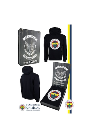 Fenerium Fenerbahçe Kapüşonlu Sweat Kişiye Özel Kutulu 061 Lacivert