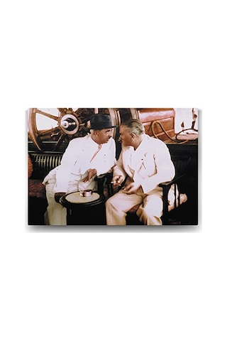 Ayrex Atatürk Ve İsmet İnönü Tablosu - 45x30cm