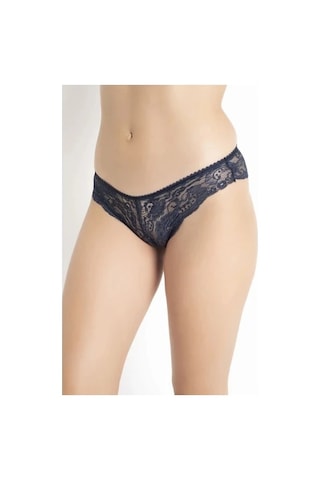 Modadua G-box 927 Kadın Dantelli Brazilian Bikini Lacivert