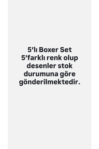 Erkek Çocuk Desenli Boxer 5'li Renkli