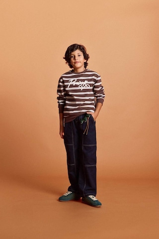 Defacto Erkek Çocuk 2li Takım Çizgili Sweatshirt Jean Pantolon G4682a825wnbn258 Kahve-bn258