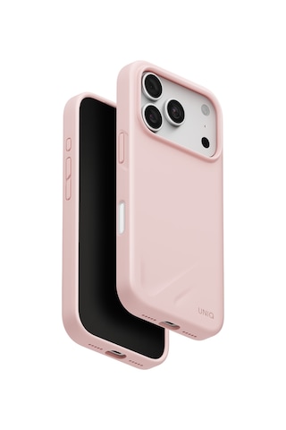 Apple iPhone Uyumlu 18 Pro Kılıf Sıvı Silikon Lino 2.5 Metreden Düşmeye Dayanıklı Soft Yumuşak Magsafe Kapak Pembe