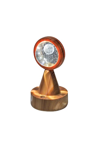 Standlı Pilli Cam Küre Işıklı Renk Değiştiren Küreusbli Ay