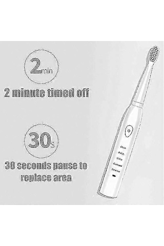 Lilyme Sonic Elektrikli Diş Fırçası Usb Hızlı Şarjlı Su Geçirmez Diş Fırçası Adult Çocuk Evrensel Temizleme Diş Fırçası Sonic Titreşimli Usb Şarjlı