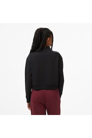 United4 Unıted4 Kadın Siyah Half Zip Sweatshirt Ft-wsd SiYAH