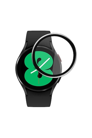 Galaxy Uyumlu Watch 4 44mm Mkst Pmma Pet Saat Ekran Koruyucu - Siyah