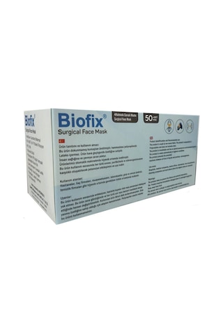 Biofix 4 Katlı Telli Cerrahi Maske 2 X Metlblown 50'Li Paket