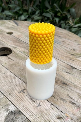 Bubble Silindir Tekli Mum Kalıbı Silikon