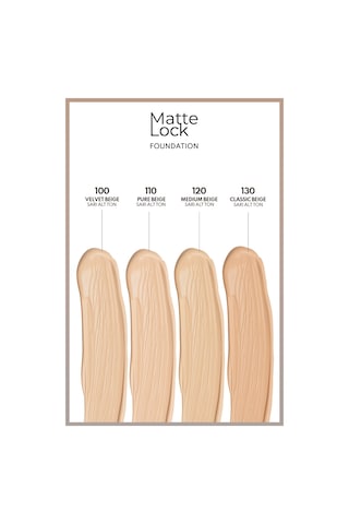 Note Matte Lock Foundation 110 Pure Beige Spf 50 Yoğun Kapatıcı Mat Bitişli Fondöten