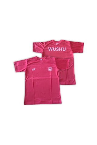 Kimono Polyester Damla Kumaş Wushu Tişörtü Kırmızı
