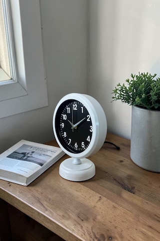 Büro Ev Ofis Hediyesi İçin 20x25cm Beyaz Dekoratif Masa Saati Diğer