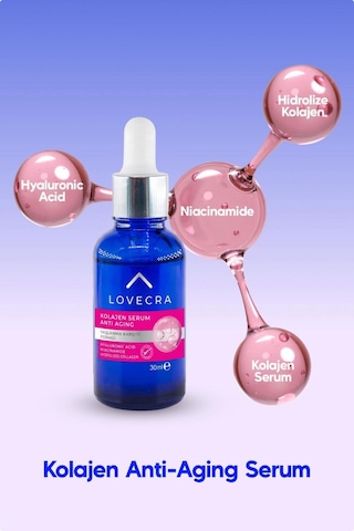 3 Etkili Kolajen Serum Niacinamide Hyaluronic Acid Nemlendirici Yaşlanma Karşıtı Cilt Serumu 30ml
