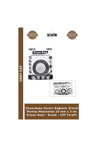Düzenleme Gereci Bağlantı Ürünü Montaj Malzemesi 20 Mm X 3 Mt Eriyen Bant - Esnek - Çift Taraflı