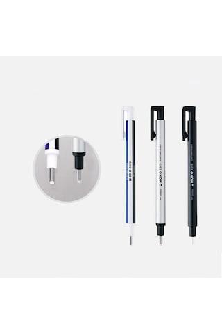 Tombow Mono Zero Kalem Silgi 2.3 Mm Yuvarlak Uç-Renk Seçenekli Çizgili