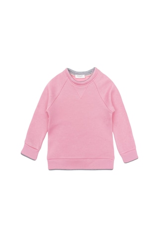Petit Boom Kontrast Şardonlu Sweatshirt Pembe