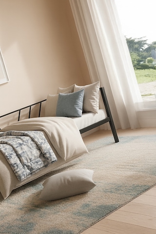 Alchera Daybed Tek Kişilik Sedir Metal Karyola Siyah