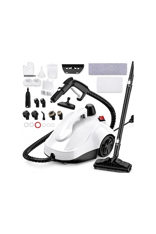 Buharlı Temizlik Makinesi, 2000w Güçlü Buhar Ve 23 Farklı Aparat İle Etkili Temizlik, 5 Bar Yüksek Basınçlı, 16