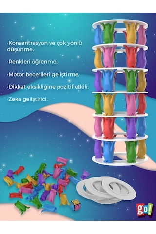 Şanslı Penguen Kulesi Eğitici Zeka Ve Aktivite Oyunu Eğlence Kutusu