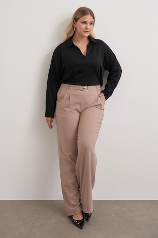 Polo Yaka Triko Bluz-3363 Siyah