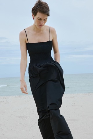 Suud Collection Siyah Alira Maxi Elbise