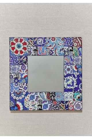 Pasabahce İznik Çini Karolu Ayna 30x30 Cm 30x30 Cm - 1 Adet Cok Renkli