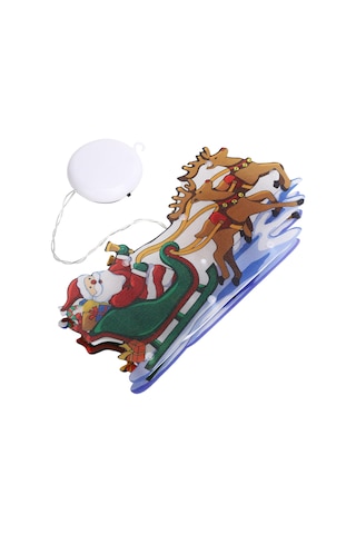 Shineyee Ayrıntılı Geyik Figürlü Noel Dekorasyon Işığı - 10 Led Isınma Işığı, Süction Cup Ve Kanca İle Cam/ayna/çini Üzerine Monte Edilebilir, Aaa Pil Gerekli Pil Yok Diğer