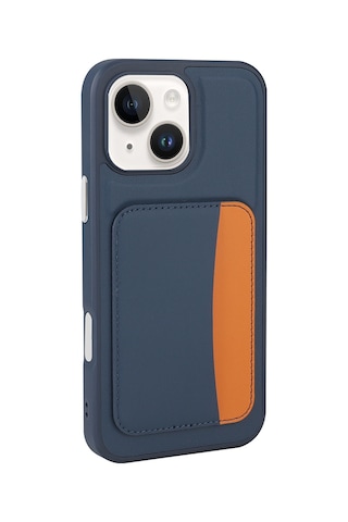 Apple Uyumlu iPhone 13 Kılıf Kartlıklı Zore X-kart Silikon Kapak - Siyah Siyah
