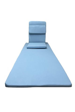 Backjack Meditasyon Sandalyesi Destekli Yer Minderi + 60x180 Kumaş Mat - Backjack 3xl Mat+backjack İkili Set Mavi