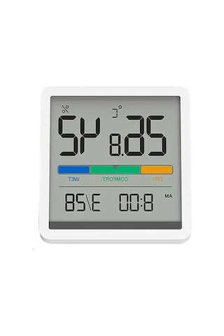 Novahub Yeni Xiaomi Miiiw Sessiz Bebek Odası Sıcaklık Nem Saati - 3.34 Lcd Ekran