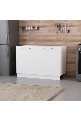 Minar Mutfak Alt Modül 2k 120cm Evye Dolap Beyaz - B1